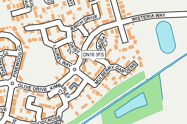 DN16 3FS map - OS OpenMap – Local (Ordnance Survey)