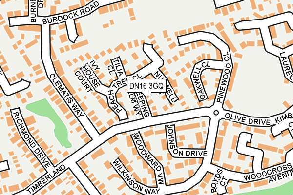 DN16 3GQ map - OS OpenMap – Local (Ordnance Survey)