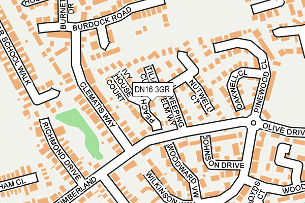 DN16 3GR map - OS OpenMap – Local (Ordnance Survey)