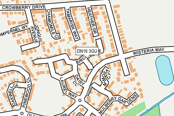 DN16 3GU map - OS OpenMap – Local (Ordnance Survey)