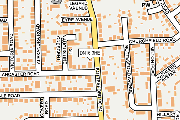 DN16 3HE map - OS OpenMap – Local (Ordnance Survey)