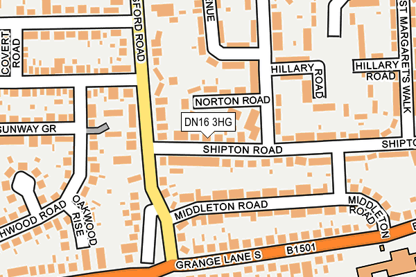DN16 3HG map - OS OpenMap – Local (Ordnance Survey)