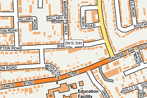 DN16 3HH map - OS OpenMap – Local (Ordnance Survey)