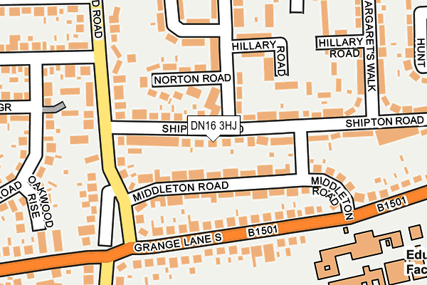 DN16 3HJ map - OS OpenMap – Local (Ordnance Survey)