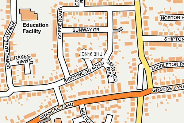 DN16 3HU map - OS OpenMap – Local (Ordnance Survey)