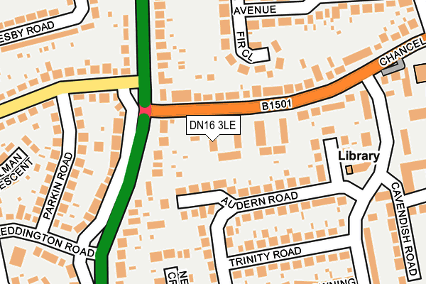 DN16 3LE map - OS OpenMap – Local (Ordnance Survey)