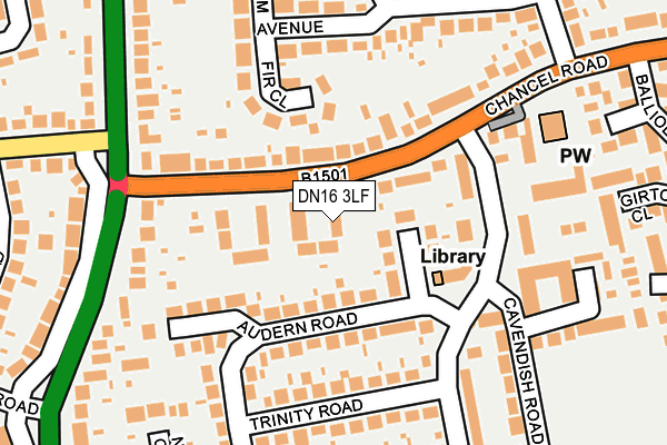DN16 3LF map - OS OpenMap – Local (Ordnance Survey)