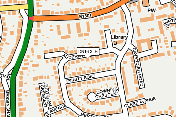 DN16 3LH map - OS OpenMap – Local (Ordnance Survey)