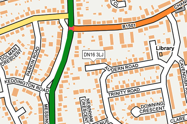 DN16 3LJ map - OS OpenMap – Local (Ordnance Survey)