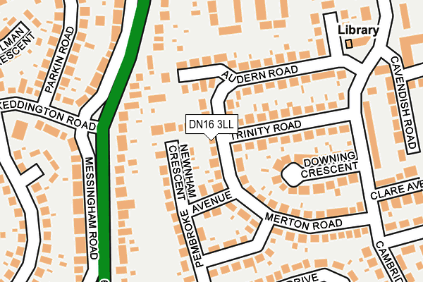 DN16 3LL map - OS OpenMap – Local (Ordnance Survey)