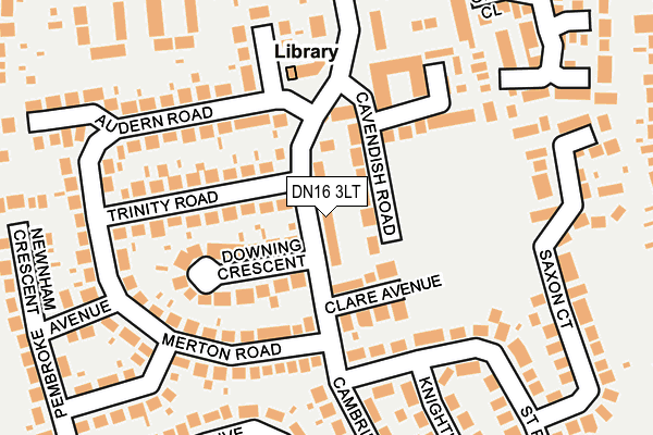 DN16 3LT map - OS OpenMap – Local (Ordnance Survey)