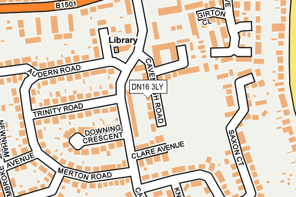 DN16 3LY map - OS OpenMap – Local (Ordnance Survey)