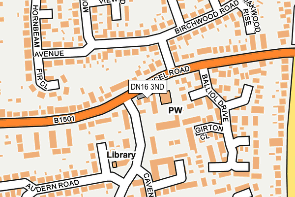 DN16 3ND map - OS OpenMap – Local (Ordnance Survey)