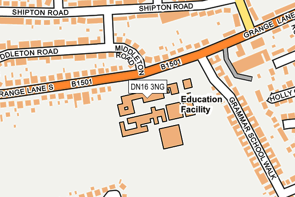 DN16 3NG map - OS OpenMap – Local (Ordnance Survey)