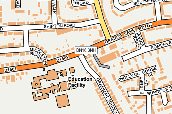 DN16 3NH map - OS OpenMap – Local (Ordnance Survey)