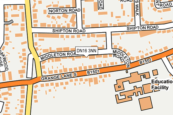DN16 3NN map - OS OpenMap – Local (Ordnance Survey)