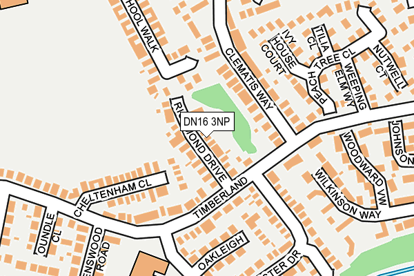 DN16 3NP map - OS OpenMap – Local (Ordnance Survey)