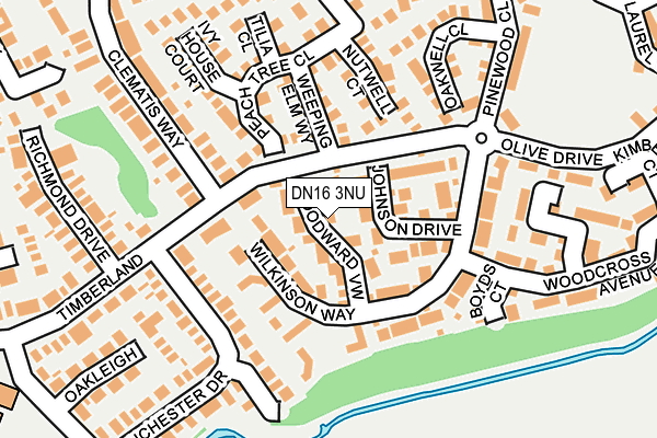DN16 3NU map - OS OpenMap – Local (Ordnance Survey)