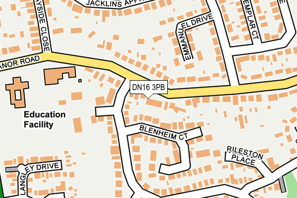 DN16 3PB map - OS OpenMap – Local (Ordnance Survey)