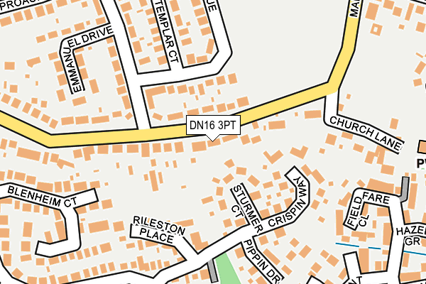 DN16 3PT map - OS OpenMap – Local (Ordnance Survey)