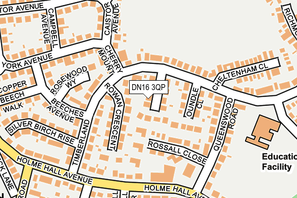 DN16 3QP map - OS OpenMap – Local (Ordnance Survey)
