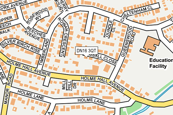 DN16 3QT map - OS OpenMap – Local (Ordnance Survey)