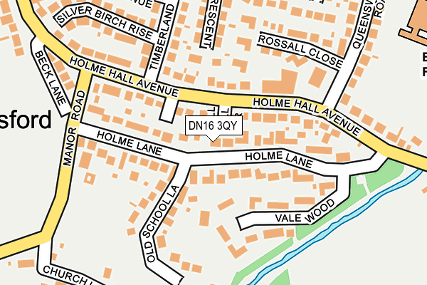 DN16 3QY map - OS OpenMap – Local (Ordnance Survey)