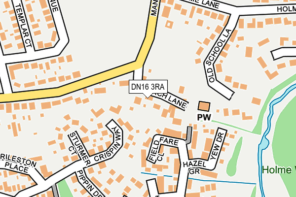DN16 3RA map - OS OpenMap – Local (Ordnance Survey)