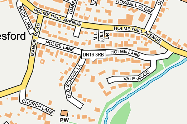 DN16 3RB map - OS OpenMap – Local (Ordnance Survey)
