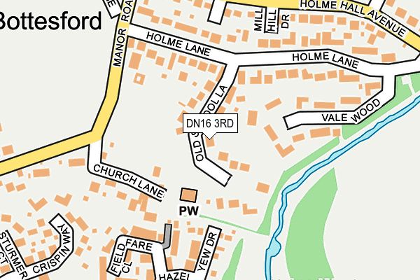 DN16 3RD map - OS OpenMap – Local (Ordnance Survey)