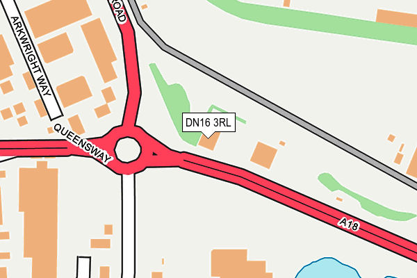 DN16 3RL map - OS OpenMap – Local (Ordnance Survey)
