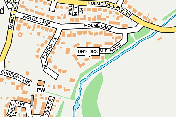 DN16 3RS map - OS OpenMap – Local (Ordnance Survey)