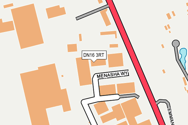DN16 3RT map - OS OpenMap – Local (Ordnance Survey)