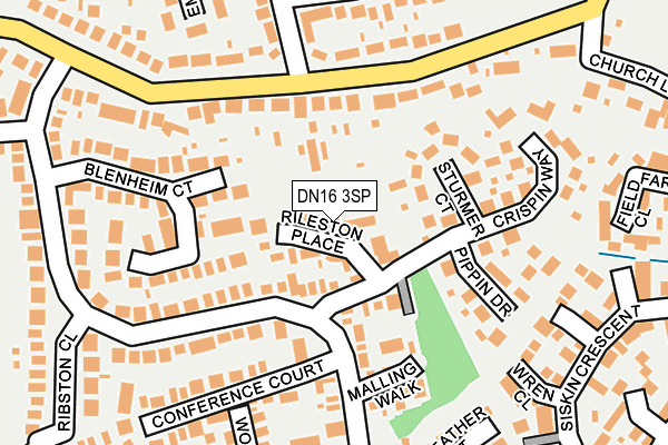 DN16 3SP map - OS OpenMap – Local (Ordnance Survey)