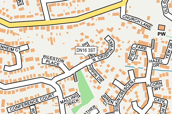 DN16 3ST map - OS OpenMap – Local (Ordnance Survey)