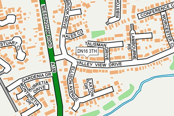 DN16 3TH map - OS OpenMap – Local (Ordnance Survey)