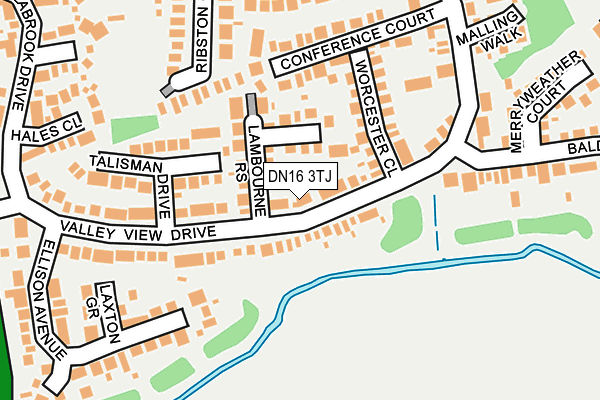 DN16 3TJ map - OS OpenMap – Local (Ordnance Survey)
