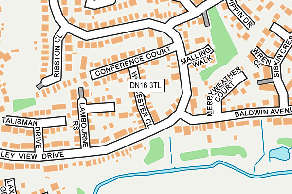 DN16 3TL map - OS OpenMap – Local (Ordnance Survey)