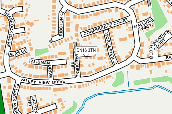 DN16 3TN map - OS OpenMap – Local (Ordnance Survey)