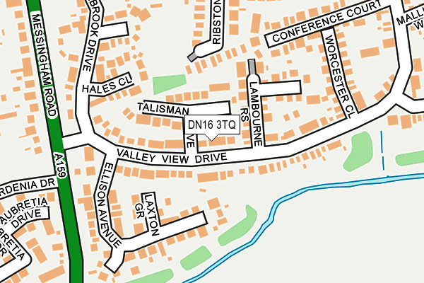 DN16 3TQ map - OS OpenMap – Local (Ordnance Survey)