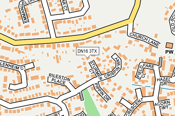 DN16 3TX map - OS OpenMap – Local (Ordnance Survey)