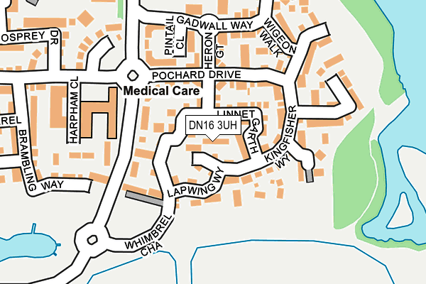 DN16 3UH map - OS OpenMap – Local (Ordnance Survey)