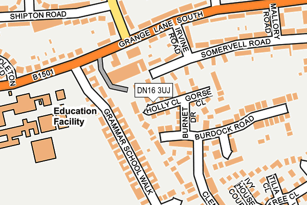 DN16 3UJ map - OS OpenMap – Local (Ordnance Survey)
