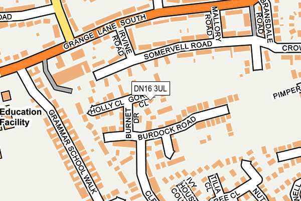 DN16 3UL map - OS OpenMap – Local (Ordnance Survey)