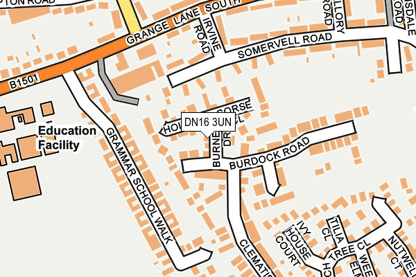 DN16 3UN map - OS OpenMap – Local (Ordnance Survey)