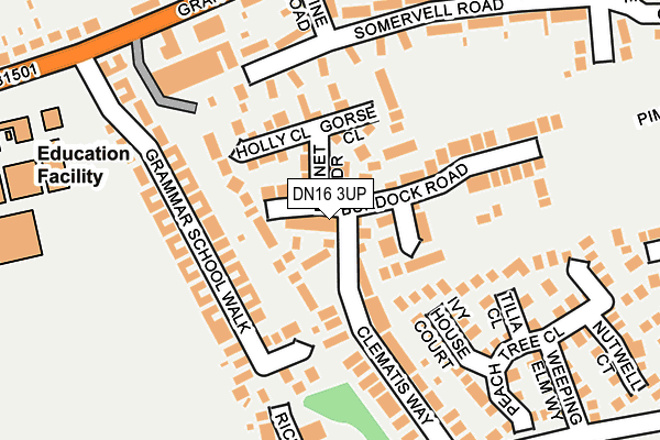 DN16 3UP map - OS OpenMap – Local (Ordnance Survey)