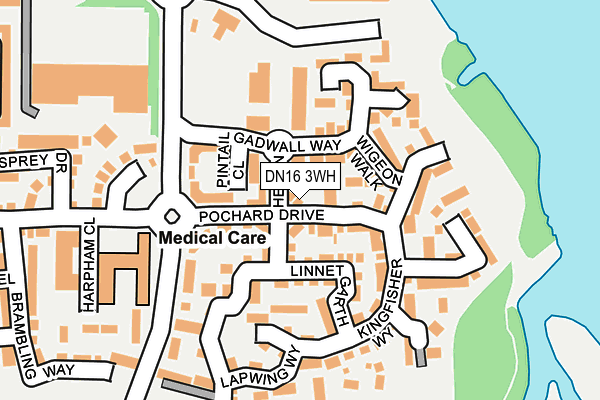 DN16 3WH map - OS OpenMap – Local (Ordnance Survey)
