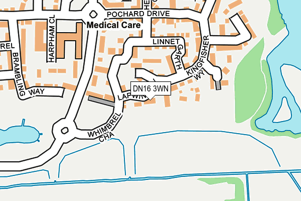 DN16 3WN map - OS OpenMap – Local (Ordnance Survey)