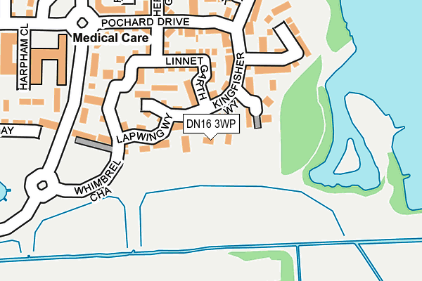 DN16 3WP map - OS OpenMap – Local (Ordnance Survey)
