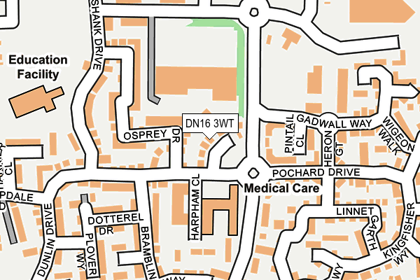 DN16 3WT map - OS OpenMap – Local (Ordnance Survey)